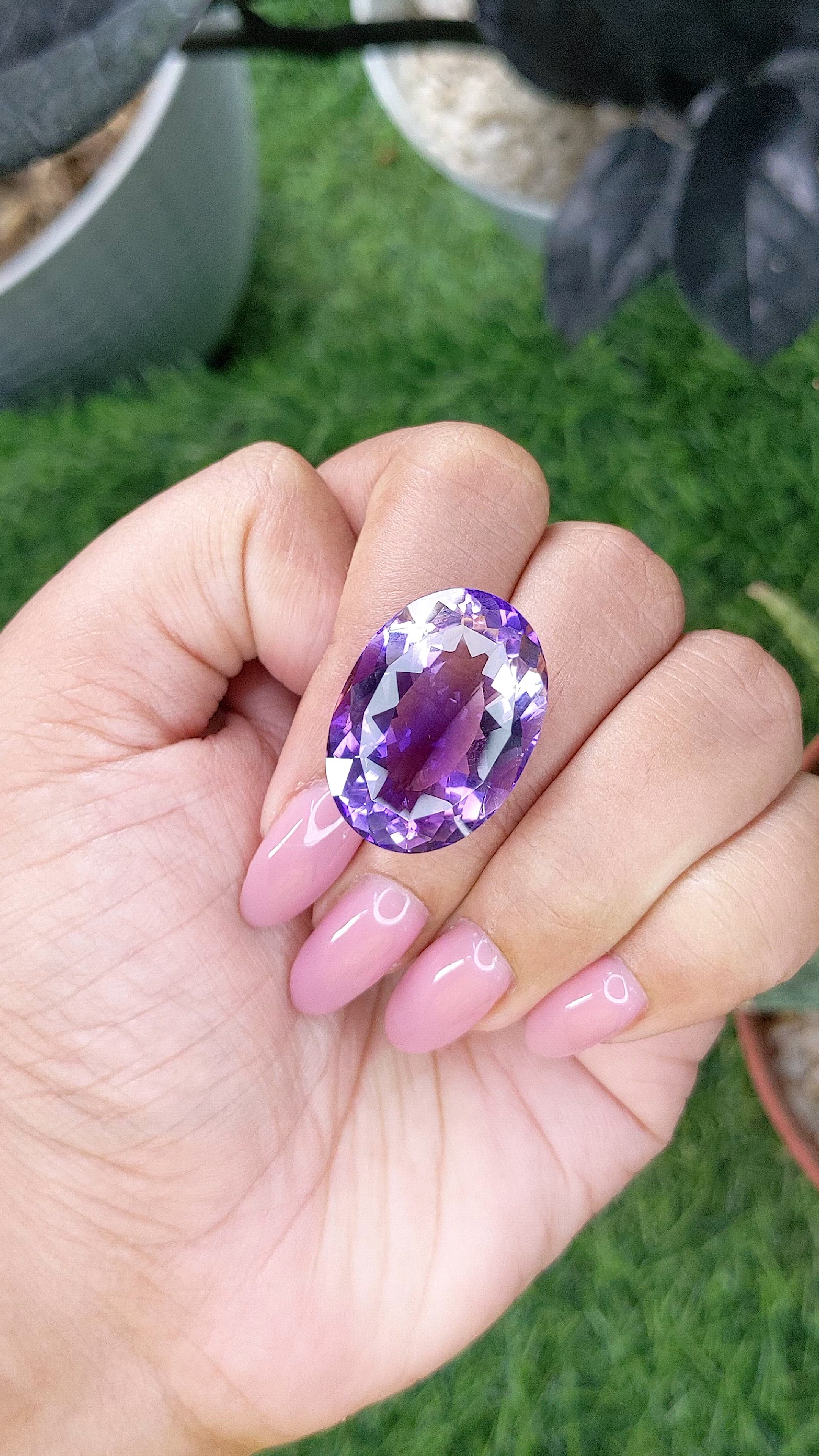 30.94 Ct. Purple Amethyst Size Video