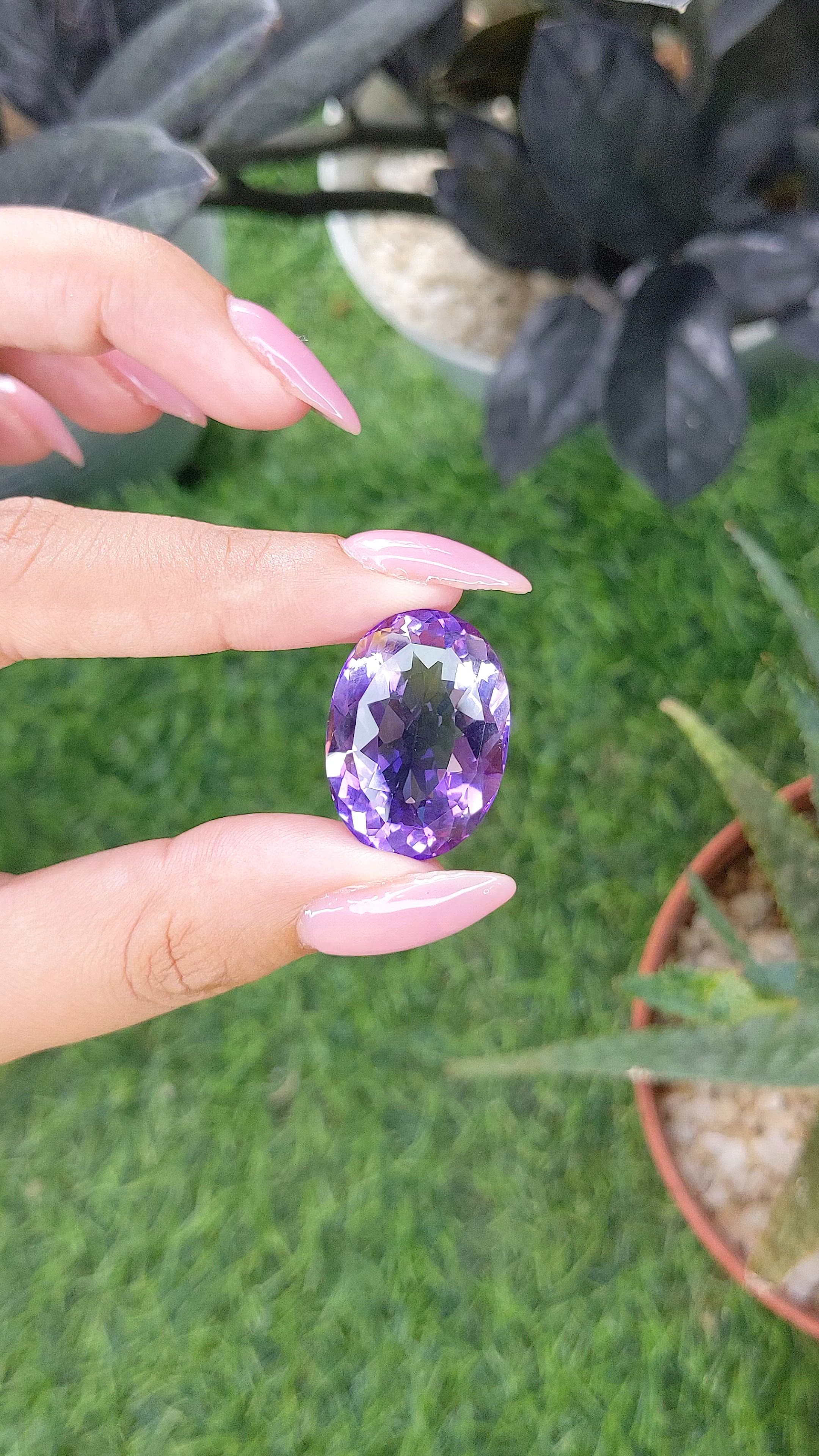 30.94 Ct. Purple Amethyst Size Video