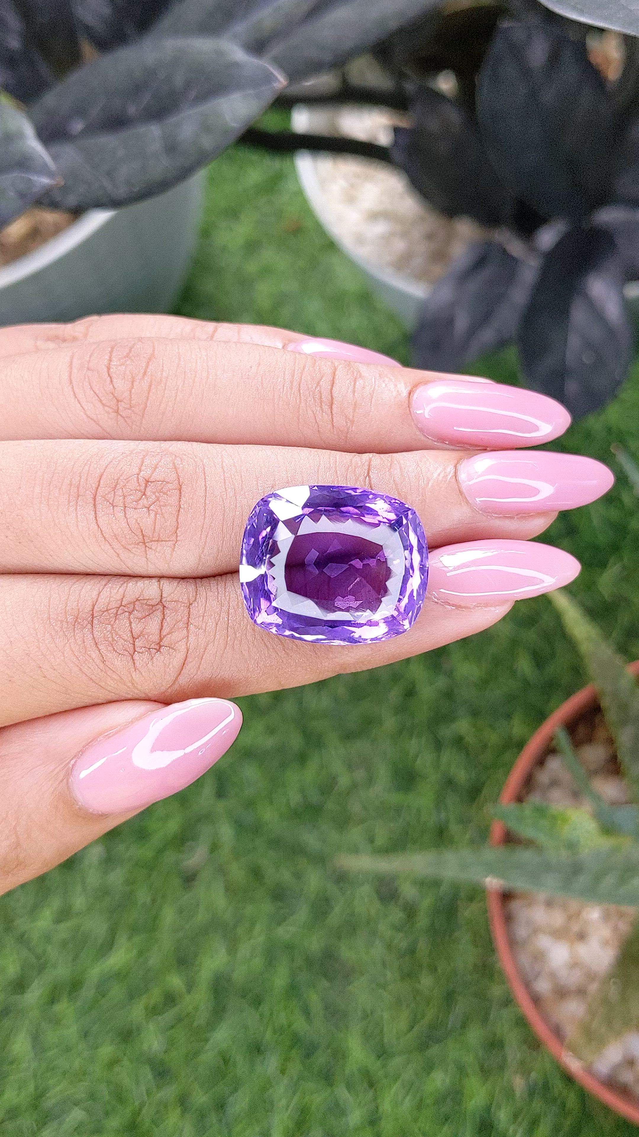 29.17 Ct. Purple Amethyst Size Video