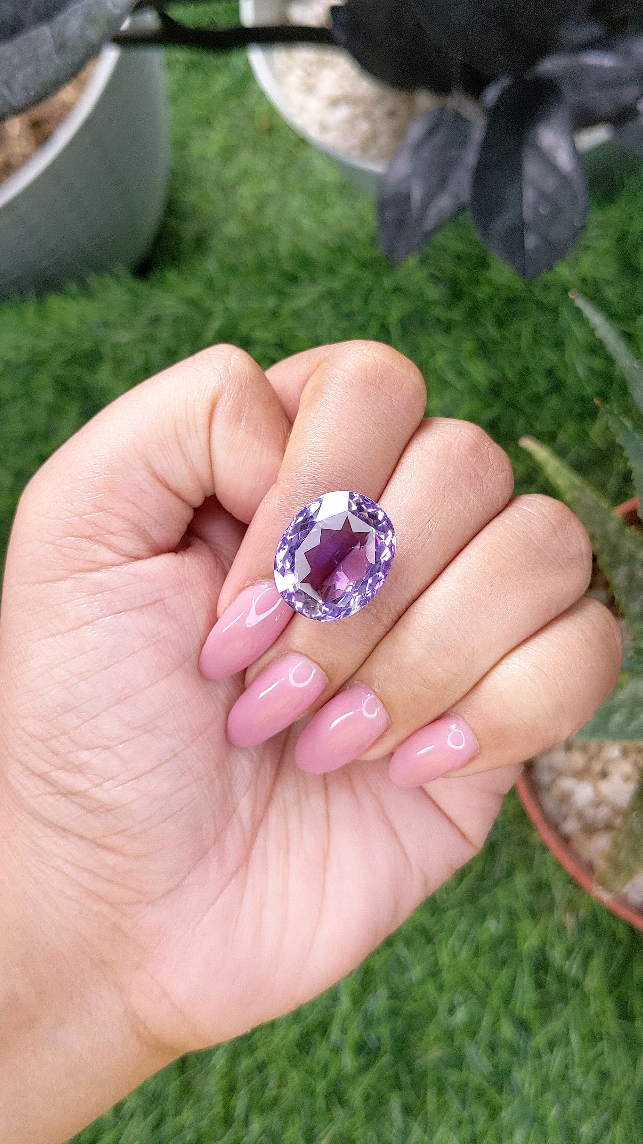14.92 Ct. Purple Amethyst Size Video