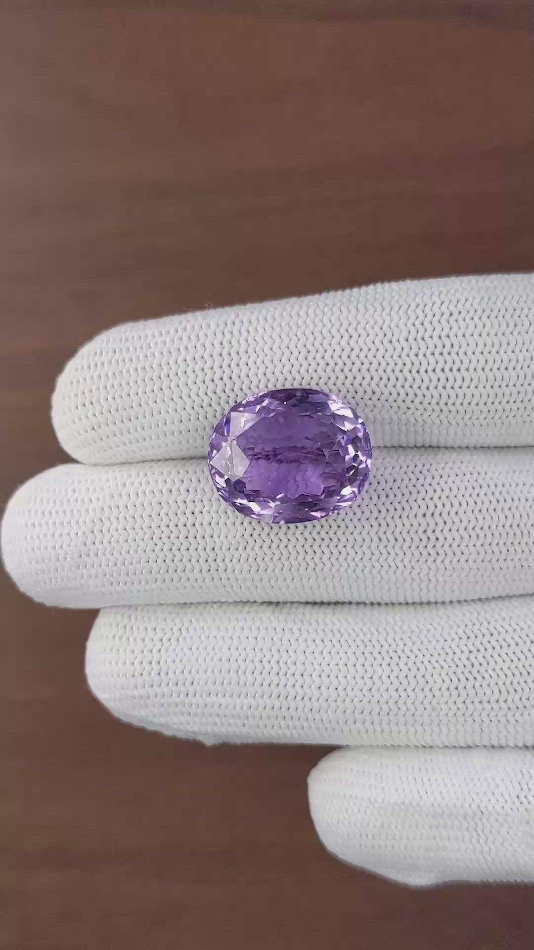 14.92 Ct. Purple Amethyst Size Video