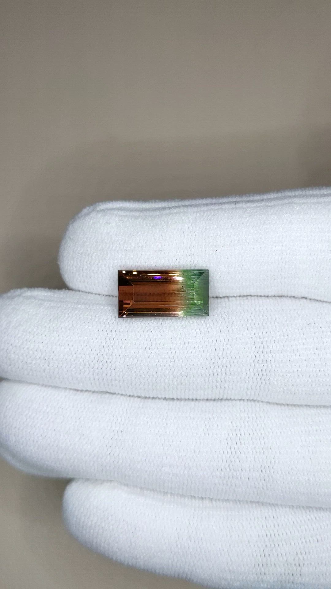 8.00 Ct. Bi Color Tourmaline from Mozambique Size Video
