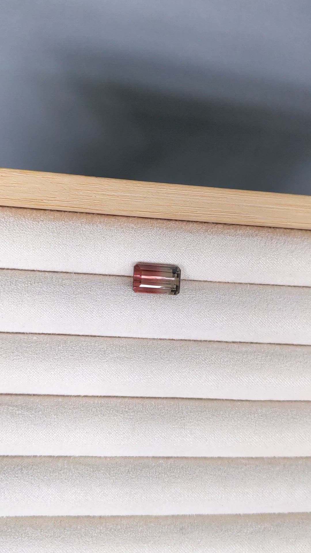 4.35 Ct. Bi Color Tourmaline from Mozambique Size Video