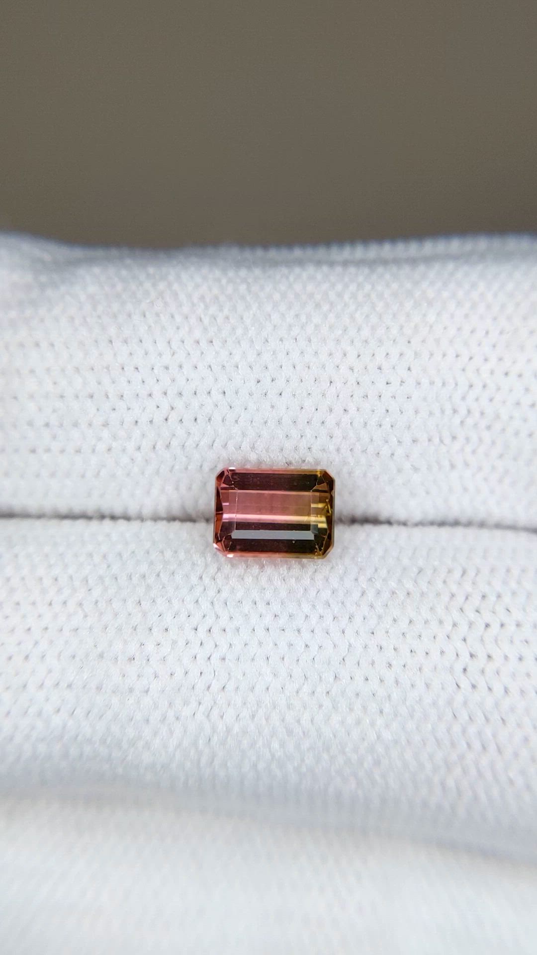 1.05 Ct. Bi Color Tourmaline from Mozambique Size Video
