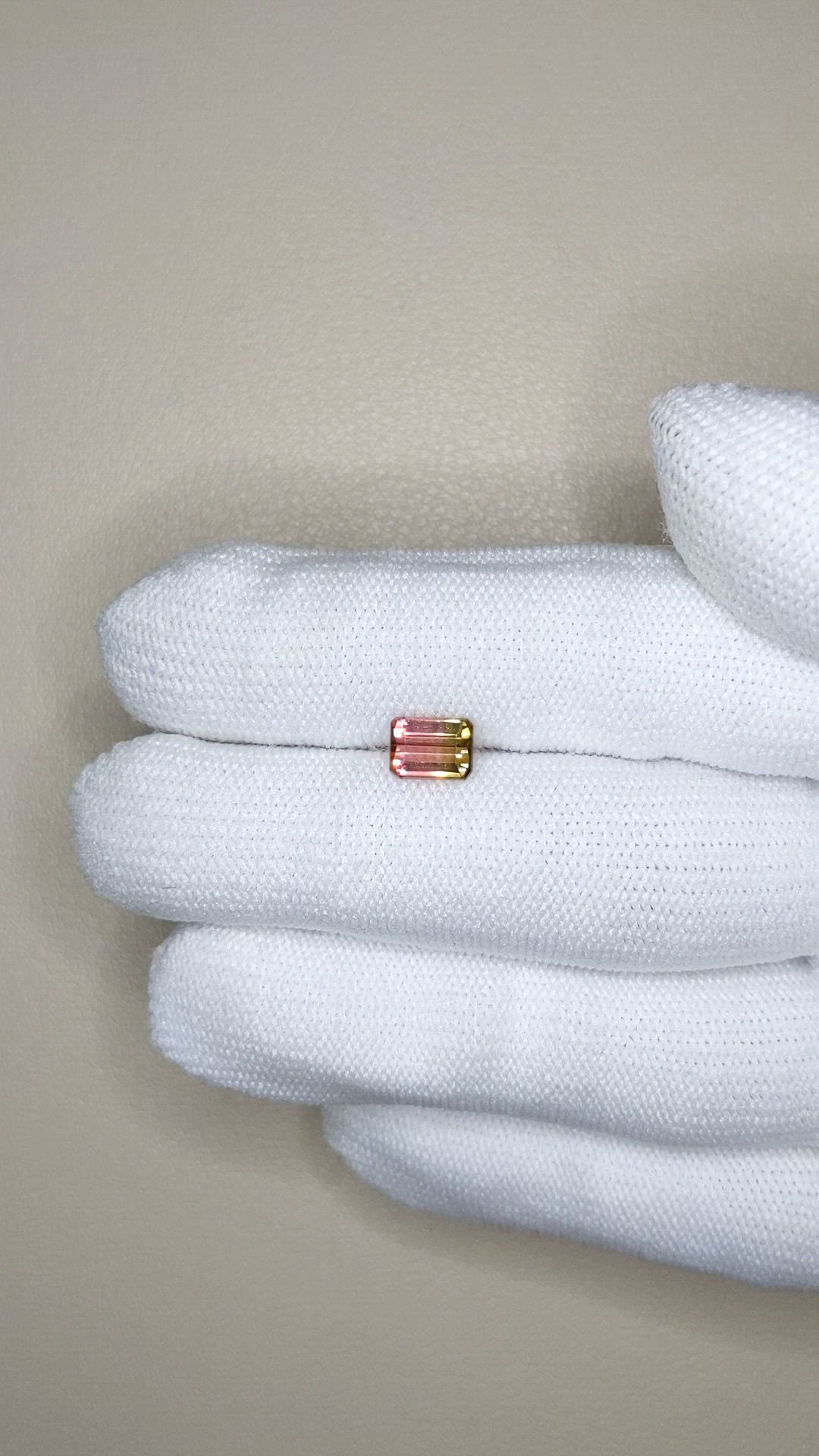 1.05 Ct. Bi Color Tourmaline from Mozambique Size Video