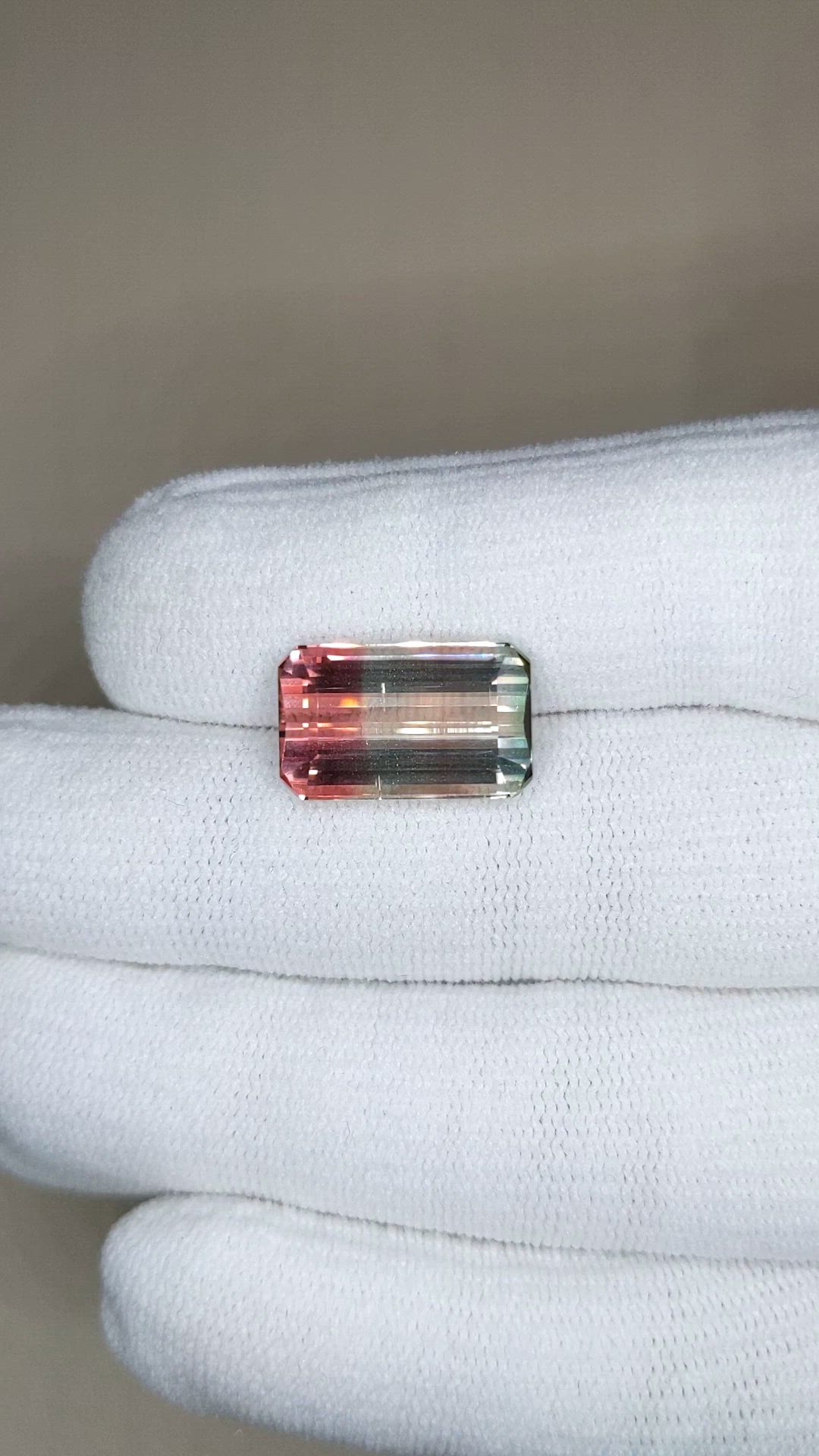 8.38 Ct. Bi Color Tourmaline from Mozambique Size Video