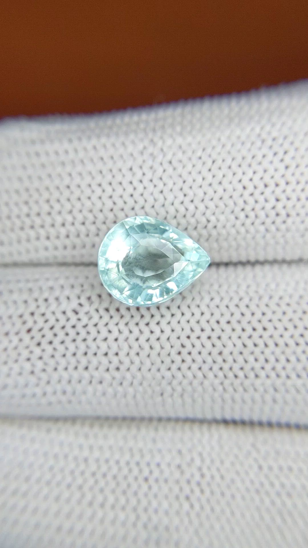 3.60 Ct. Greenish Blue Aquamarine from Ceylon (Sri Lanka) Size Video
