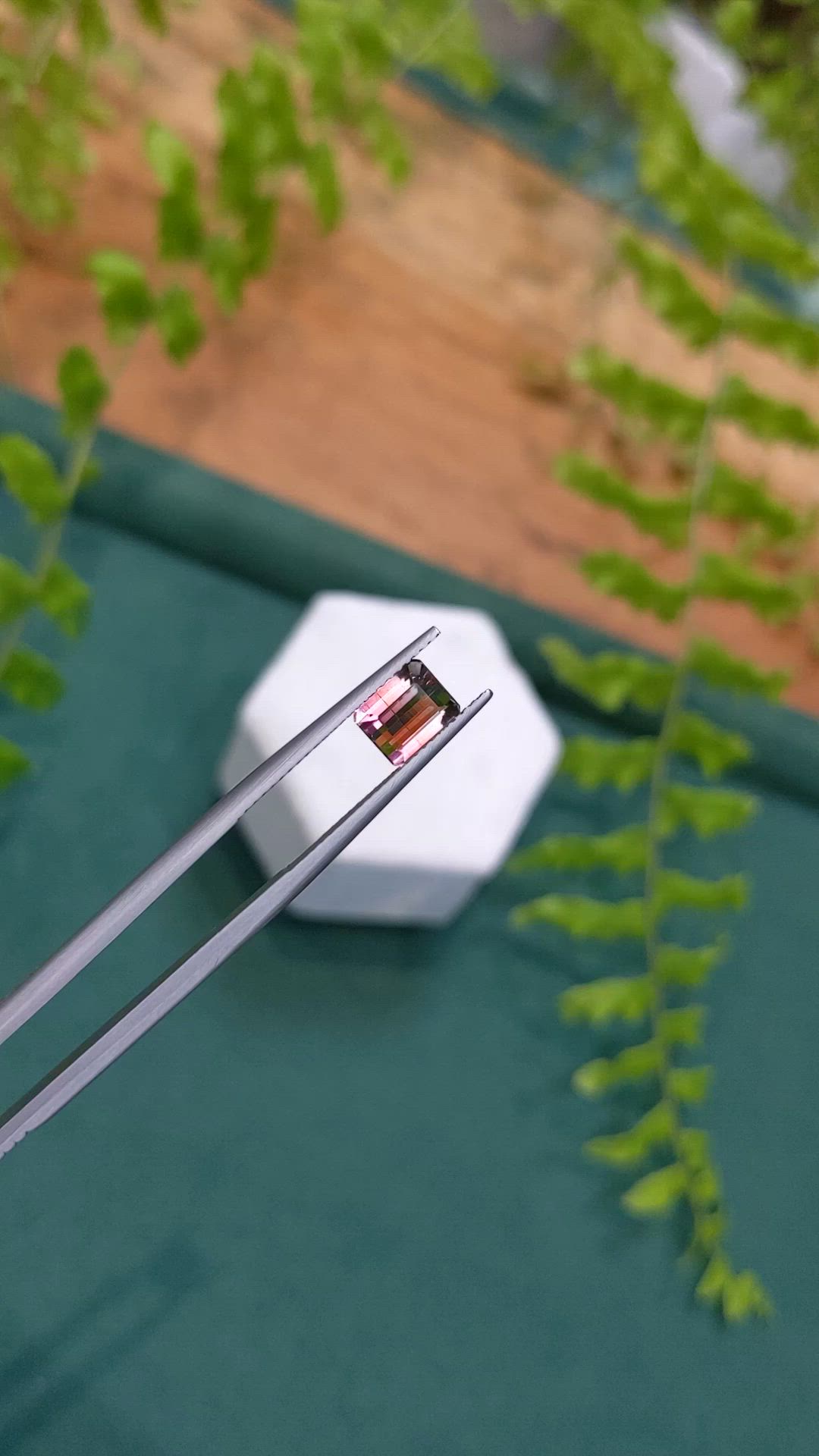 1.28 Ct. Bi Color Tourmaline from Mozambique Size Video