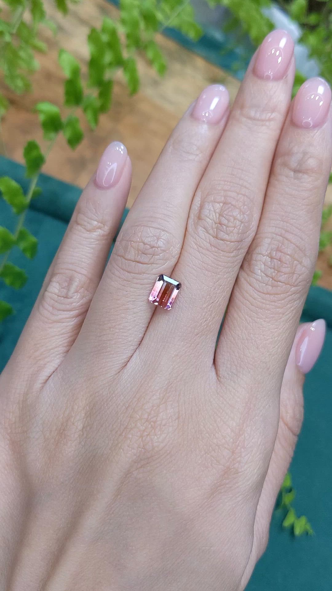 1.28 Ct. Bi Color Tourmaline from Mozambique Size Video
