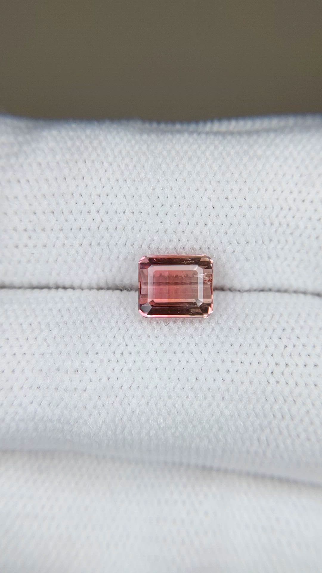 1.28 Ct. Bi Color Tourmaline from Mozambique Size Video