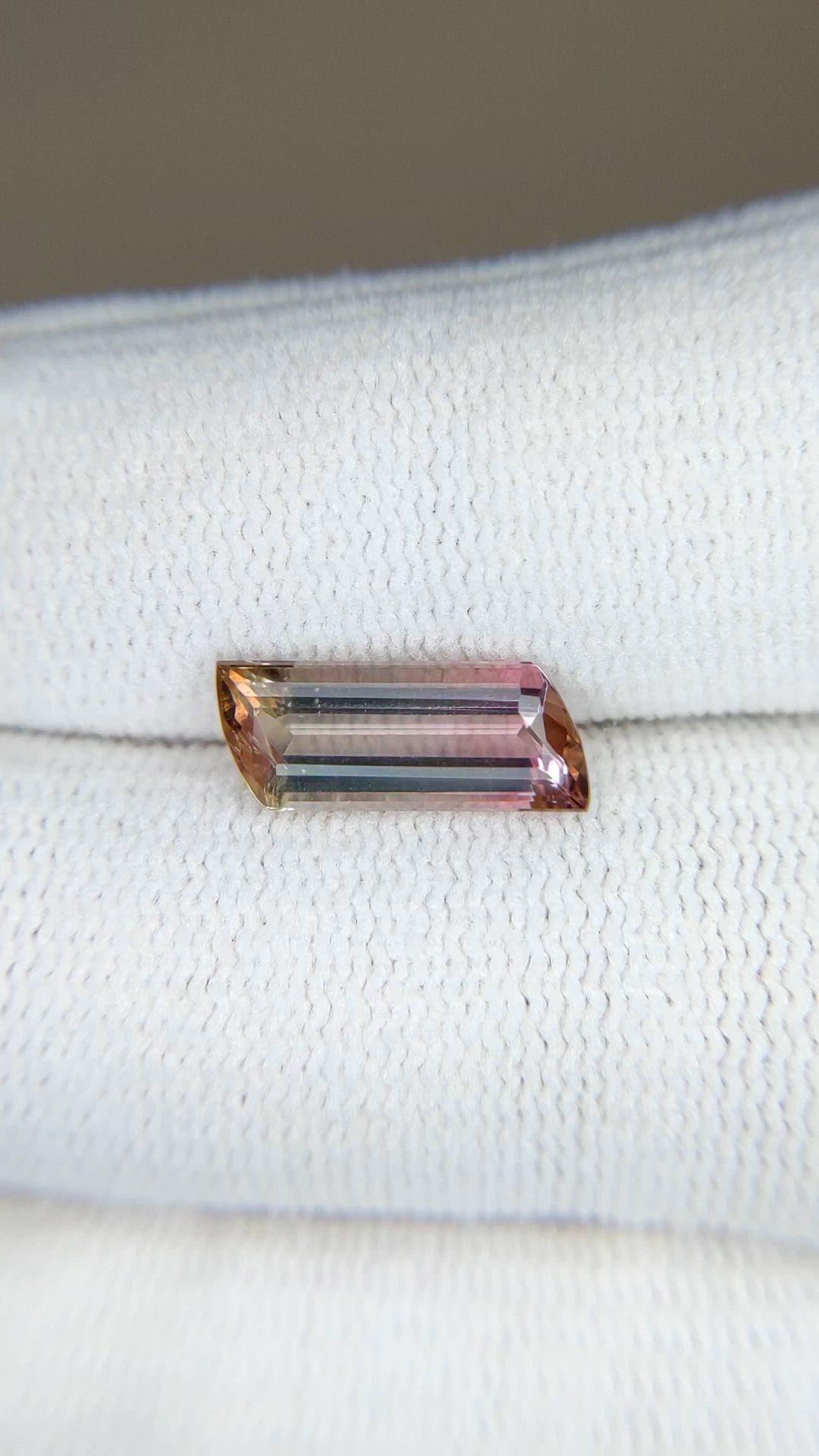 2.19 Ct. Bi Color Tourmaline from Mozambique Size Video