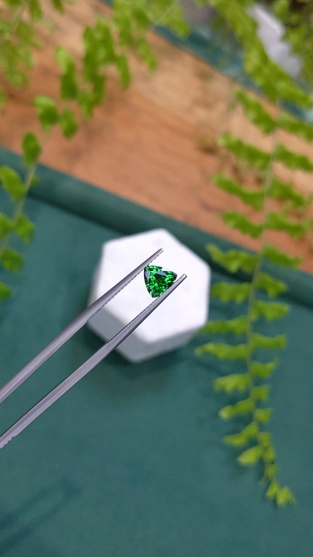 0.98 Ct. Tsavorite Garnet from Tanzania Size Video
