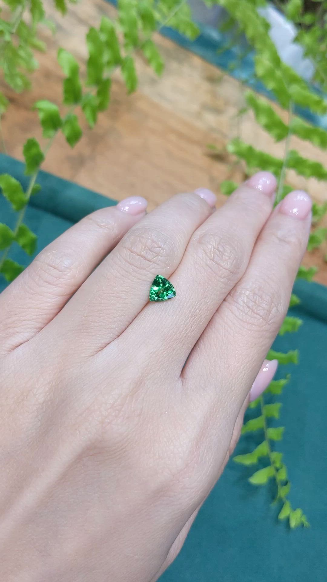 0.98 Ct. Tsavorite Garnet from Tanzania Size Video