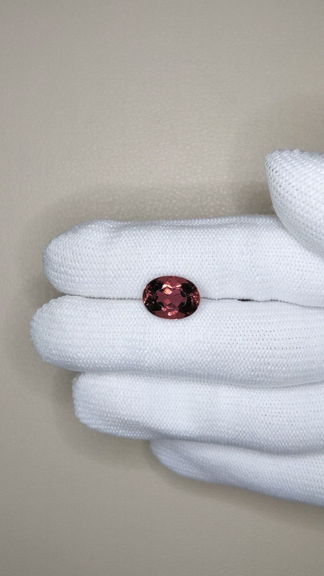 3.85 Ct. Brownish Pink Tourmaline from Mozambique Size Video