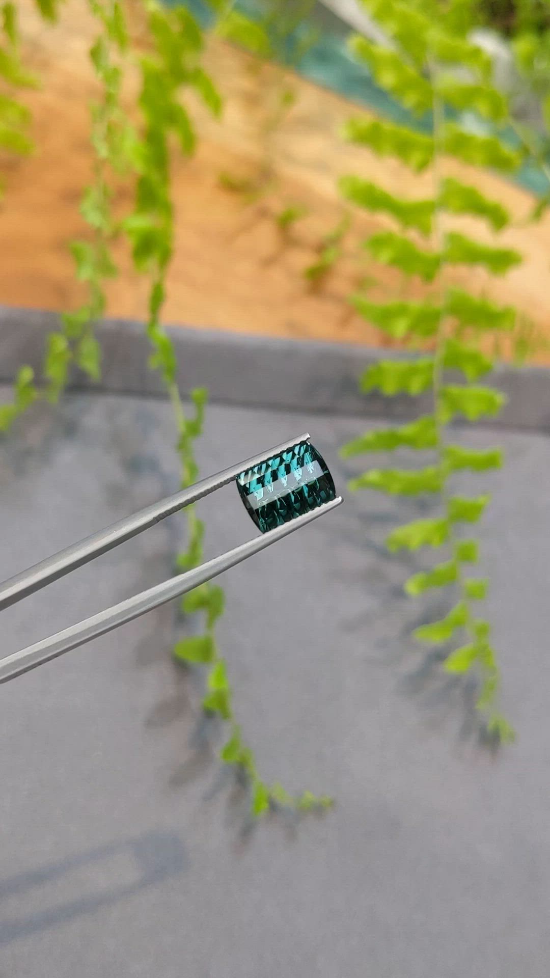 3.72 Ct. Bluish Green Tourmaline from Mozambique Size Video