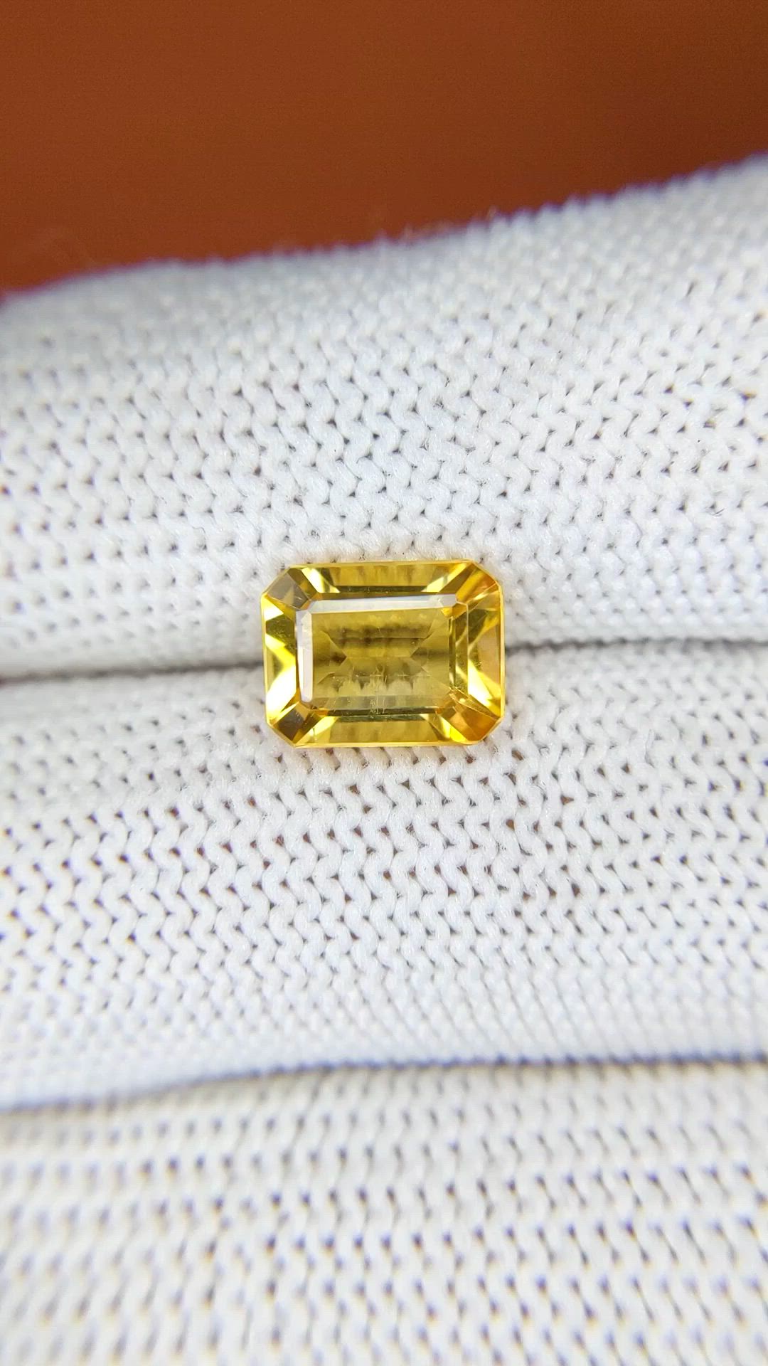 1.86 Ct. Yellow Citrine from Brazil Size Video
