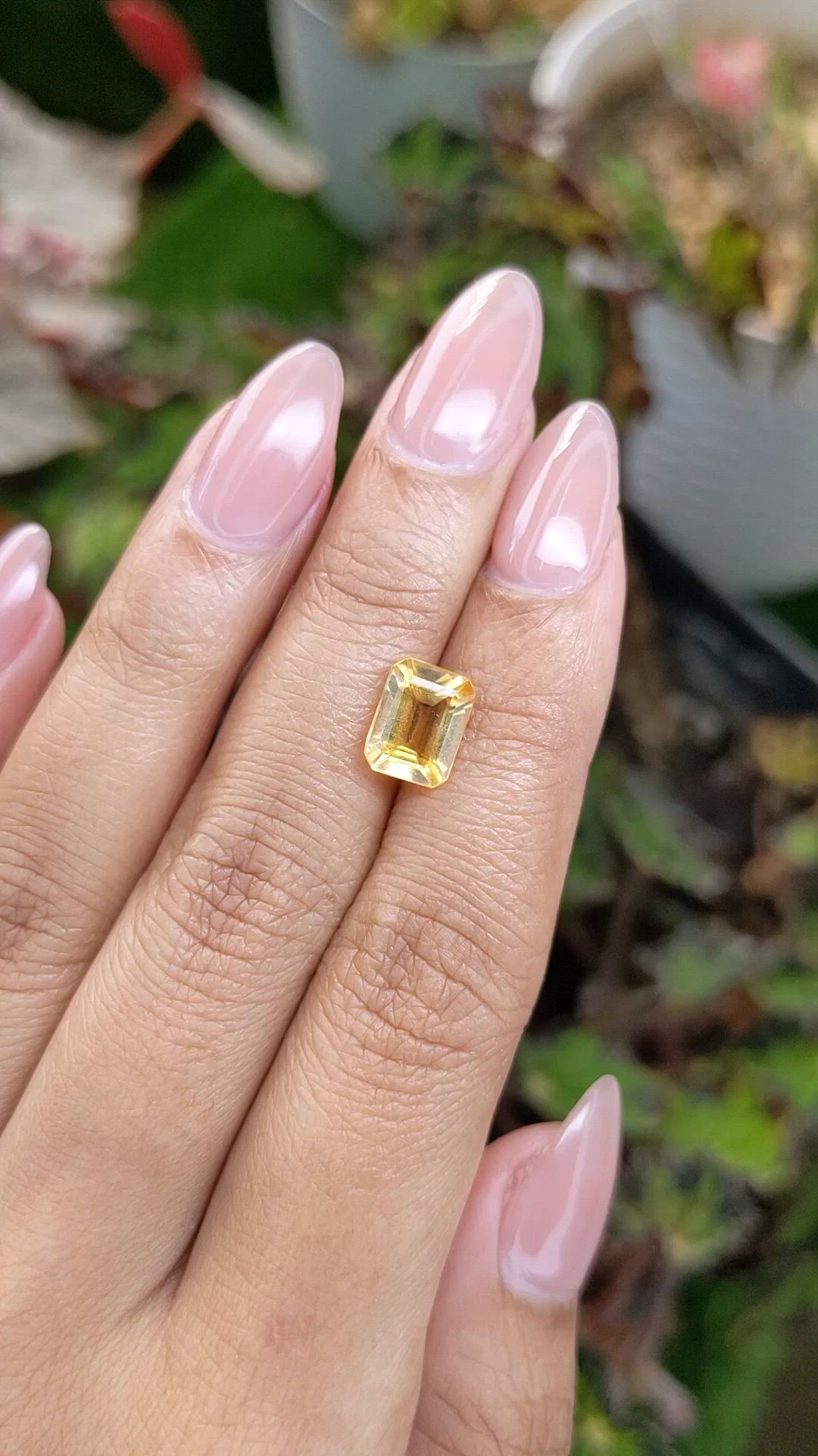 1.86 Ct. Yellow Citrine from Brazil Size Video