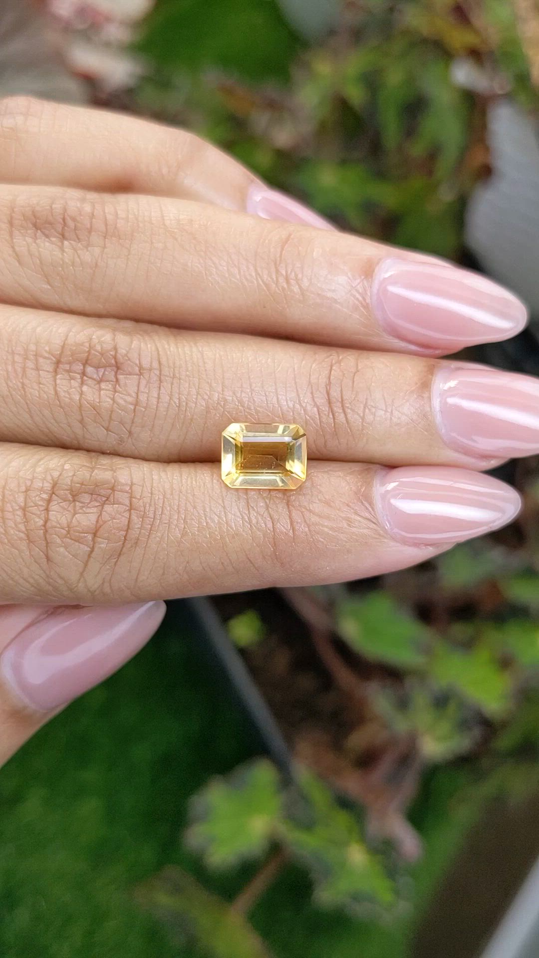 1.86 Ct. Yellow Citrine from Brazil Size Video