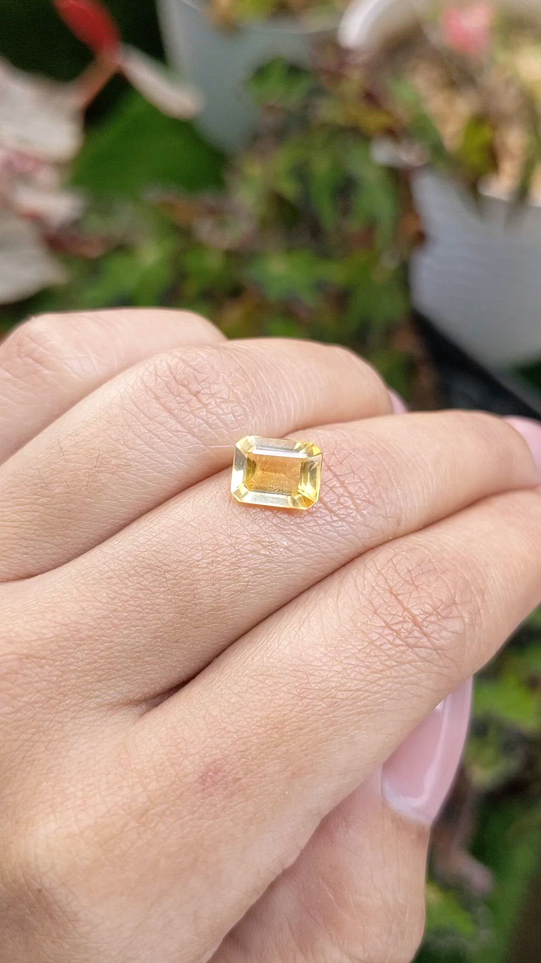 1.86 Ct. Yellow Citrine from Brazil Size Video
