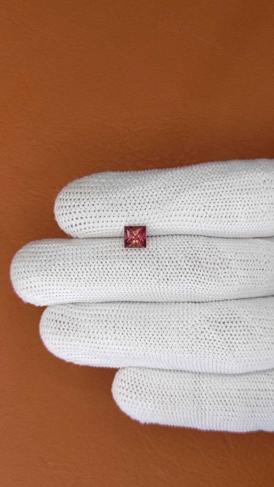 0.72 Ct. Pink Garnet from Ceylon (Sri Lanka) Size Video