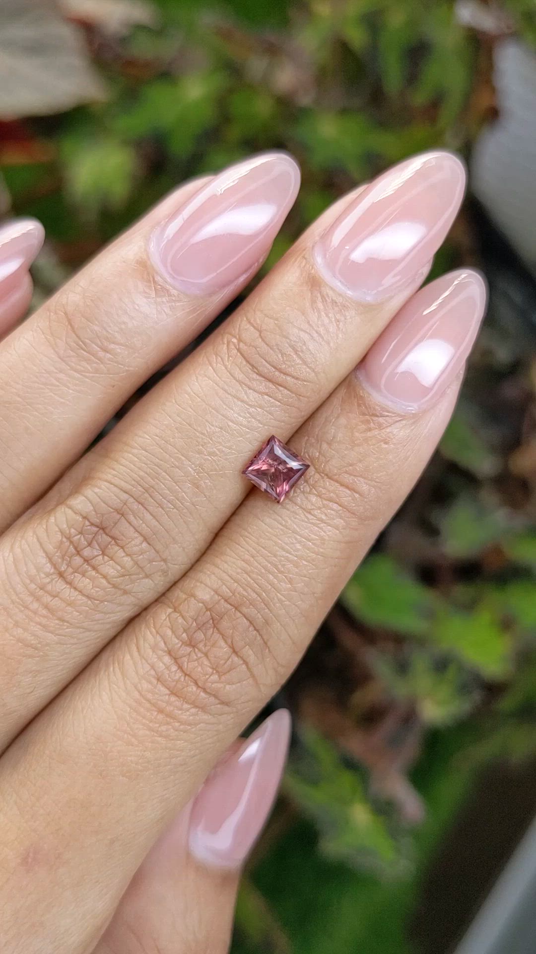 0.72 Ct. Pink Garnet from Ceylon (Sri Lanka) Size Video