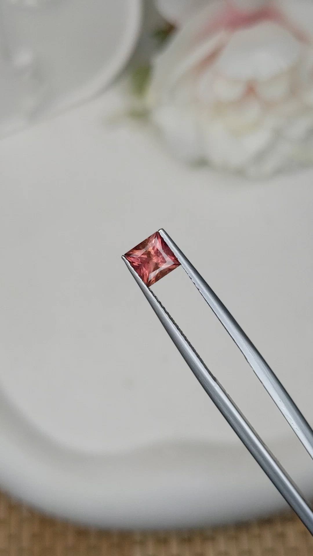 0.72 Ct. Pink Garnet from Ceylon (Sri Lanka) Size Video