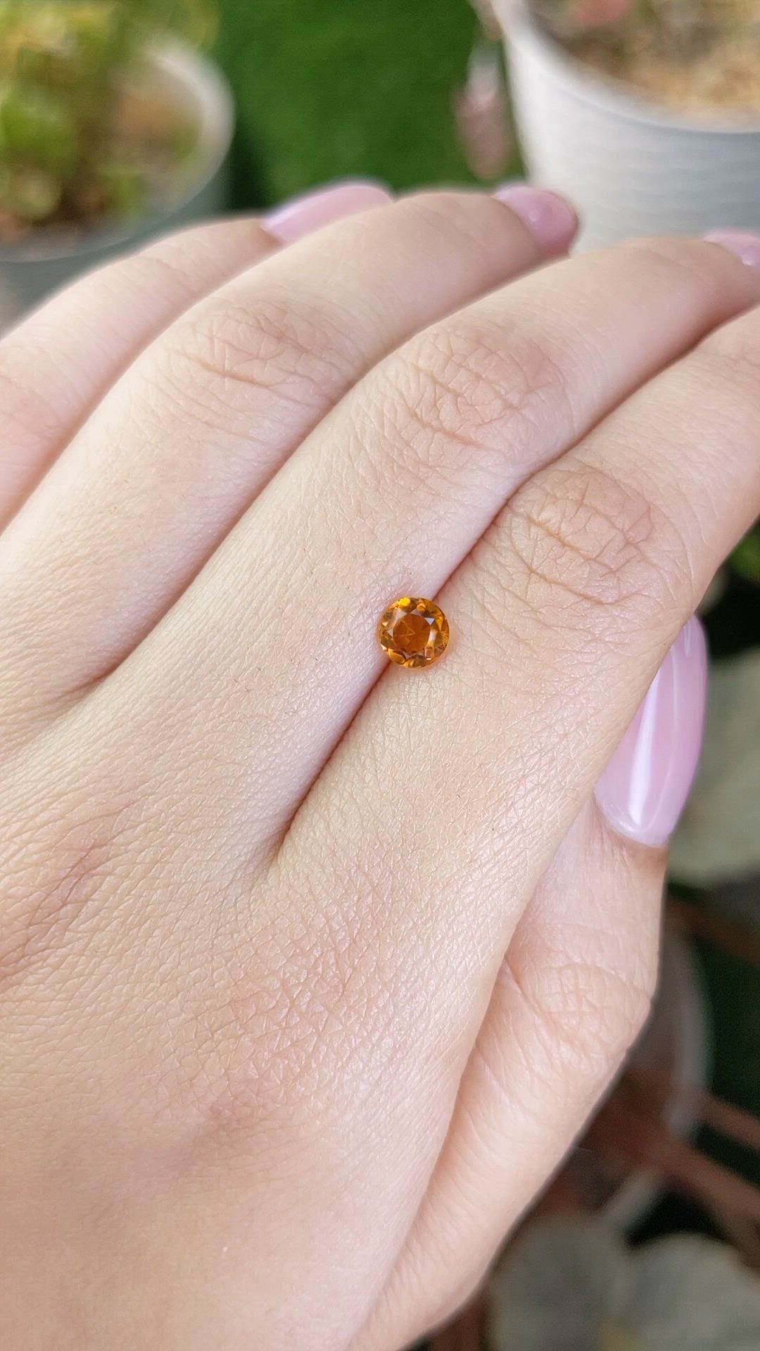 0.46 Ct. Yellowish Orange Citrine from Ceylon (Sri Lanka) Size Video