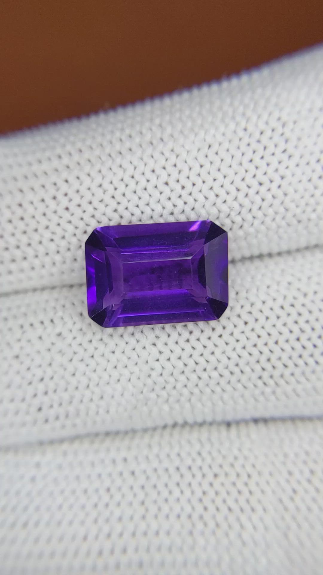 5.62 Ct. Purple Amethyst from Brazil Size Video
