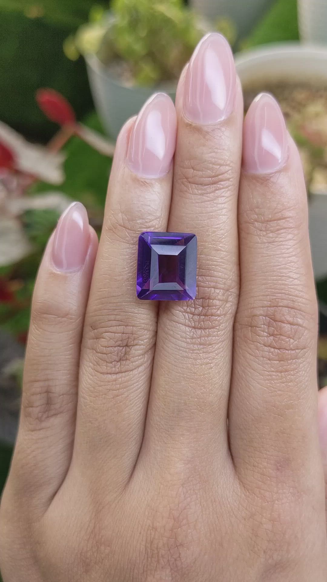 8.58 Ct. Purple Amethyst from Brazil Size Video