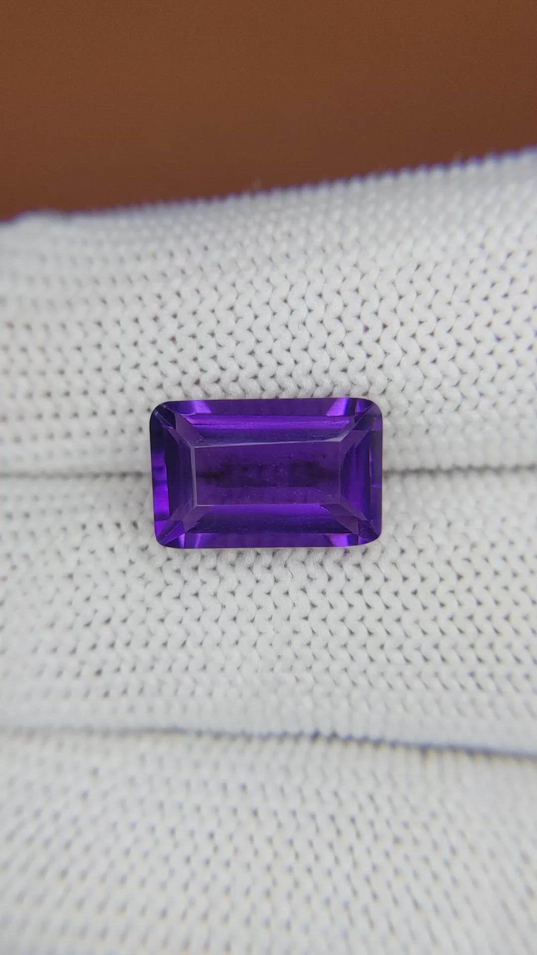4.59 Ct. Purple Amethyst from Brazil Size Video