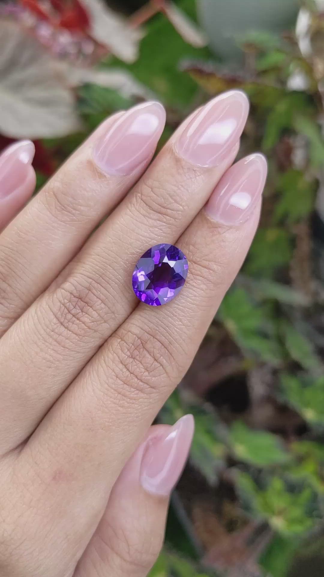 4.87 Ct. Purple Amethyst from Brazil Size Video