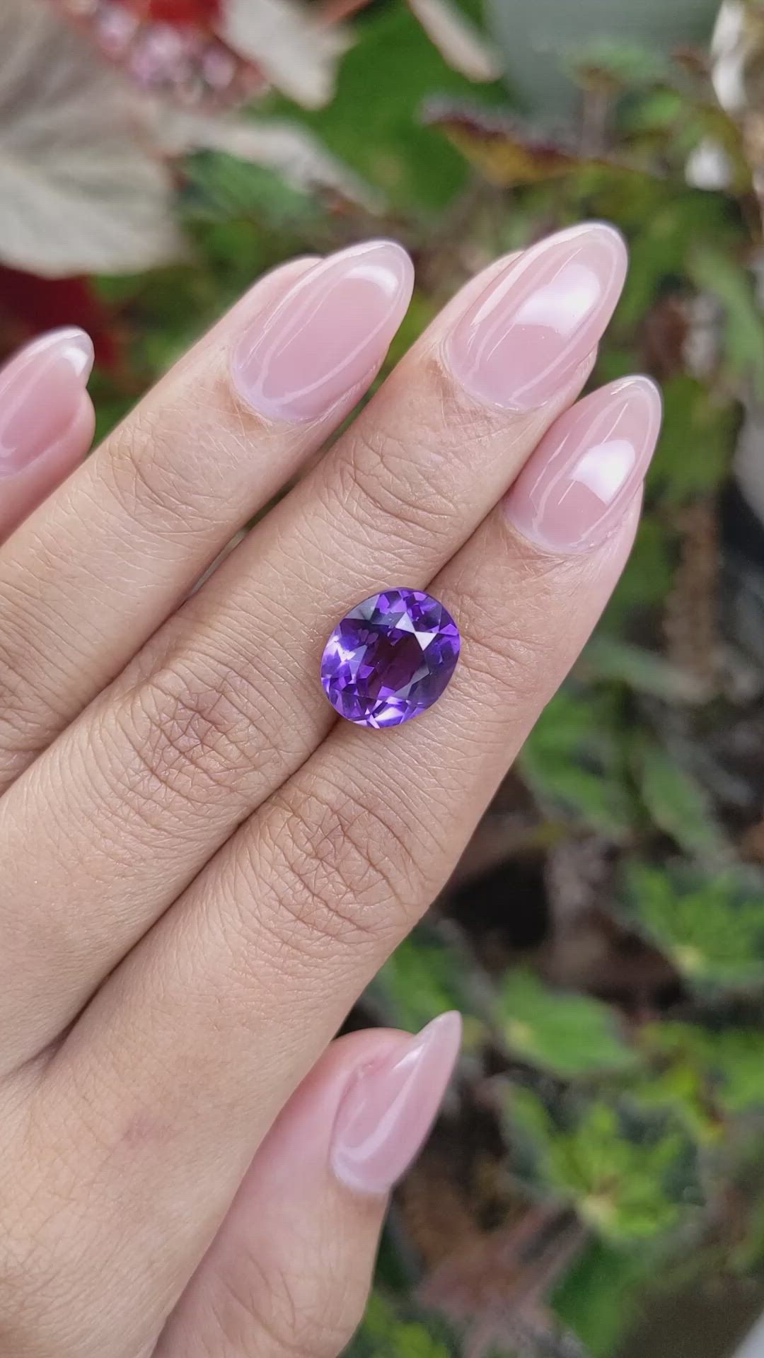 4.97 Ct. Purple Amethyst from Brazil Size Video