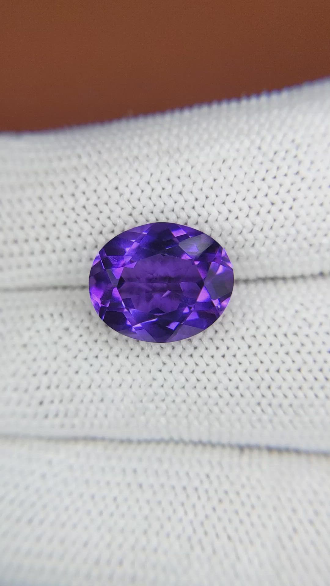 5.98 Ct. Purple Amethyst from Brazil Size Video