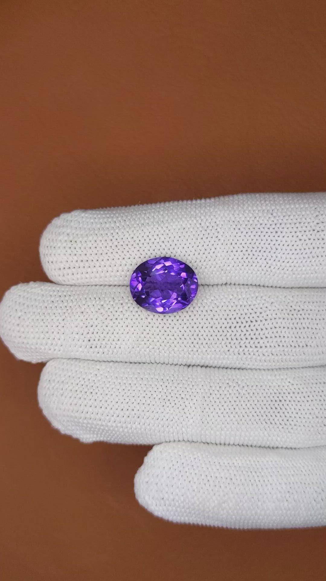 5.98 Ct. Purple Amethyst from Brazil Size Video
