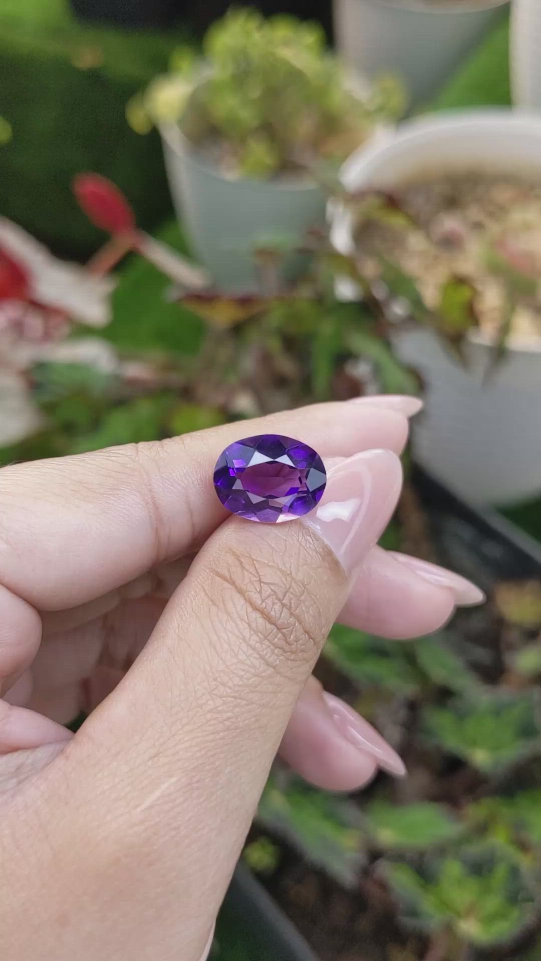 5.66 Ct. Purple Amethyst from Brazil Size Video