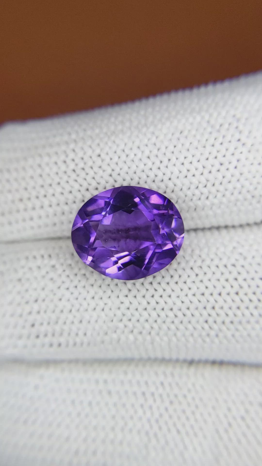 5.96 Ct. Purple Amethyst from Brazil Size Video