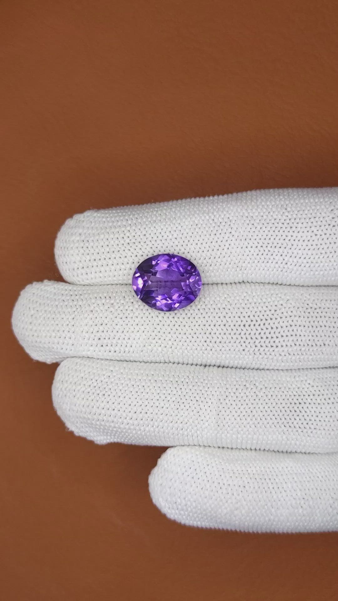 5.96 Ct. Purple Amethyst from Brazil Size Video