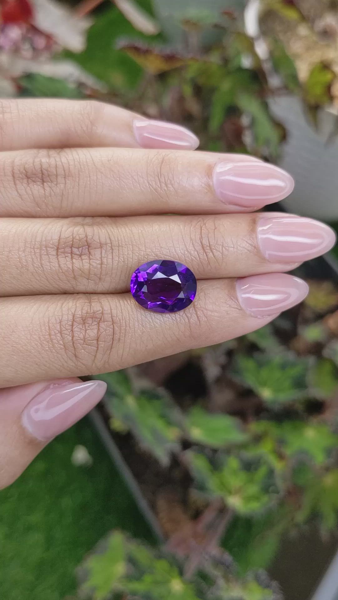 5.68 Ct. Purple Amethyst from Brazil Size Video