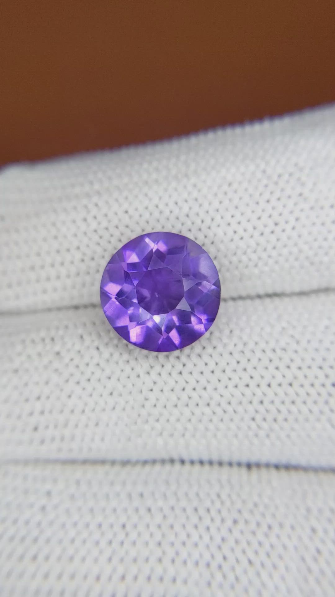 4.26 Ct. Purple Amethyst from Brazil Size Video