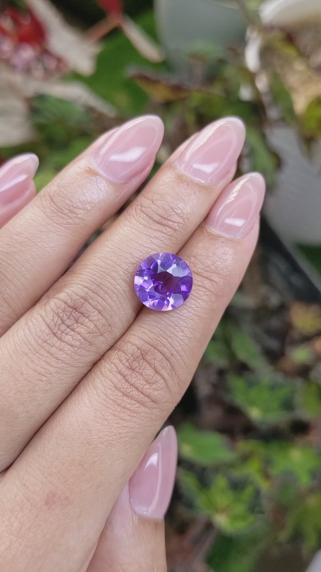 4.26 Ct. Purple Amethyst from Brazil Size Video