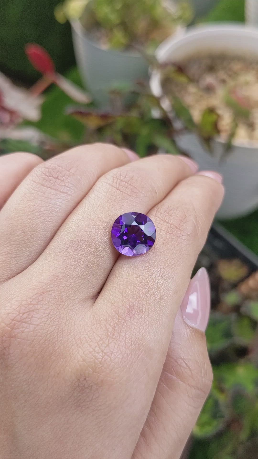 4.61 Ct. Purple Amethyst from Brazil Size Video