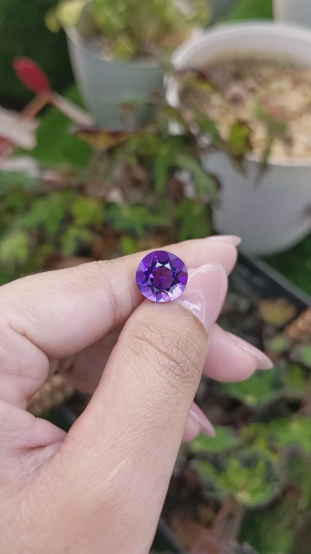 4.61 Ct. Purple Amethyst from Brazil Size Video