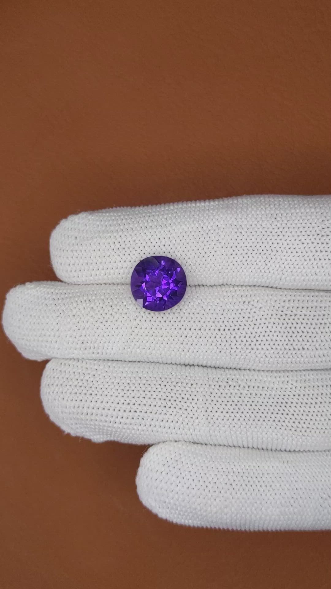4.61 Ct. Purple Amethyst from Brazil Size Video