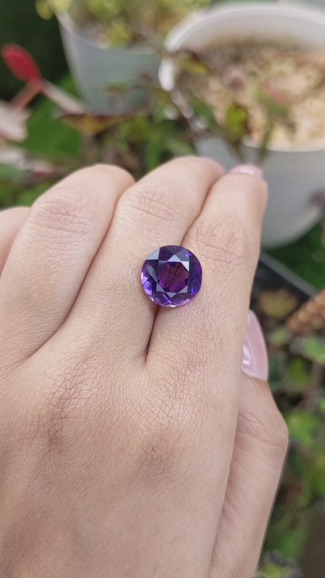 6.38 Ct. Purple Amethyst from Brazil Size Video