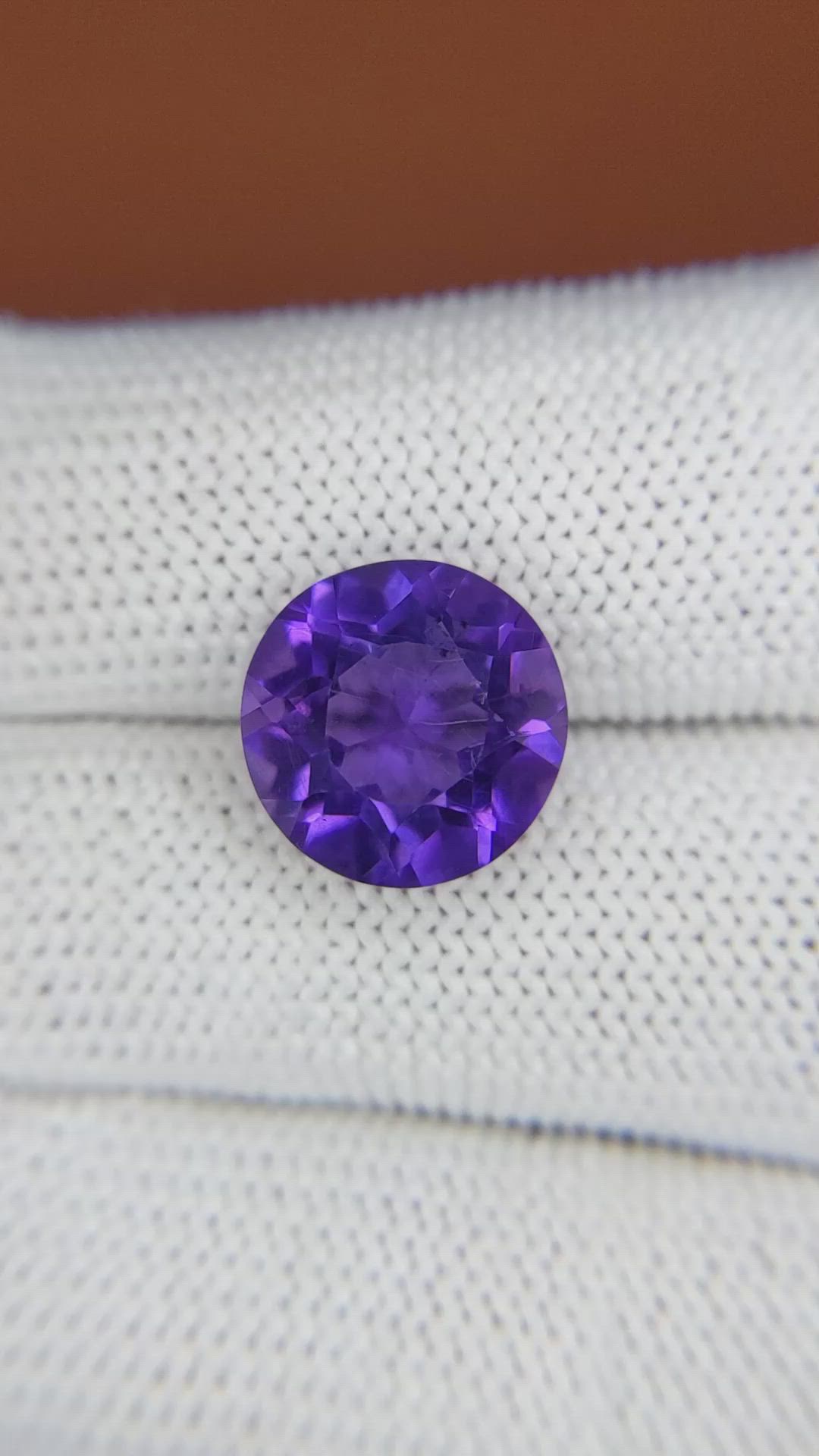 5.97 Ct. Purple Amethyst from Brazil Size Video