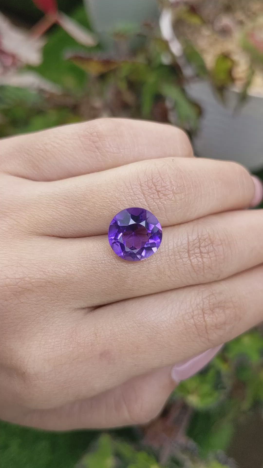 5.97 Ct. Purple Amethyst from Brazil Size Video