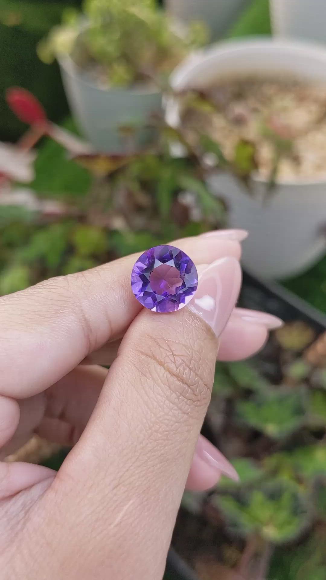 5.97 Ct. Purple Amethyst from Brazil Size Video
