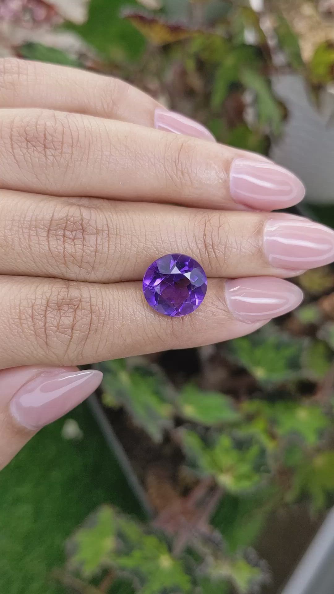 5.97 Ct. Purple Amethyst from Brazil Size Video