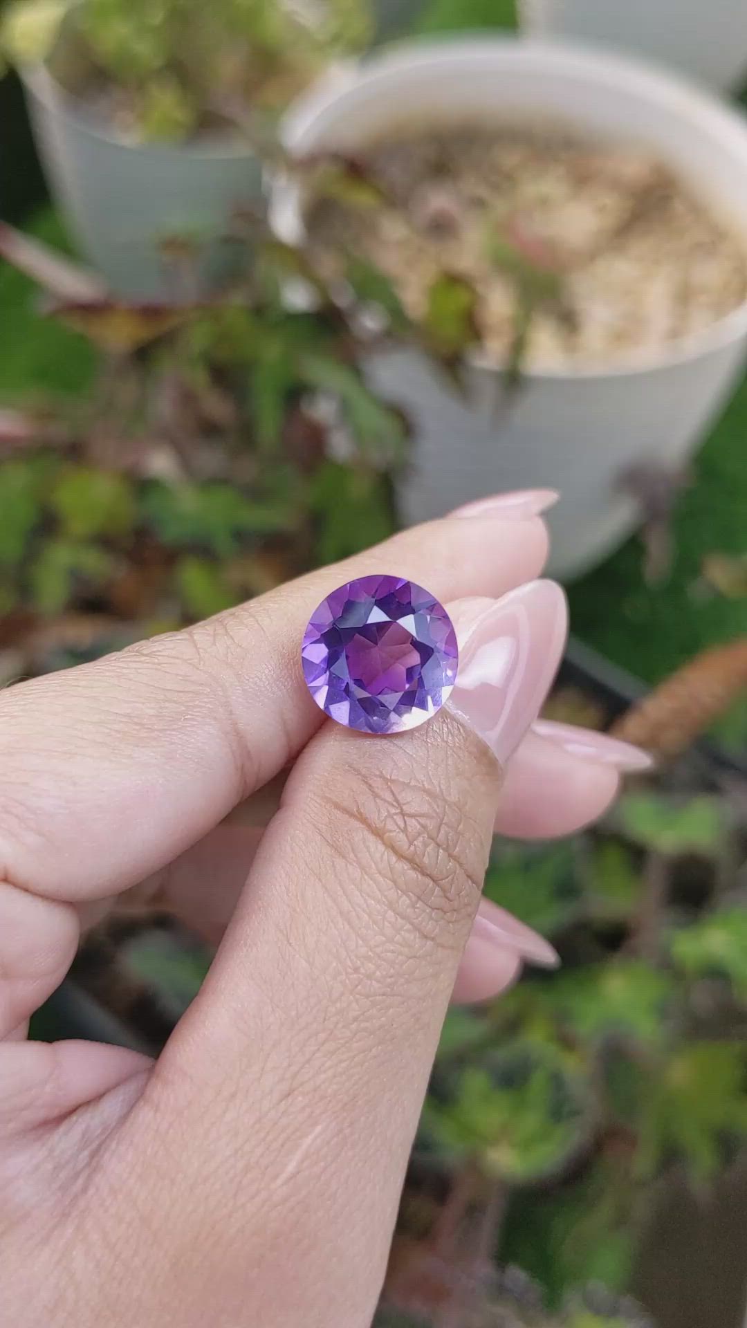 7.24 Ct. Purple Amethyst from Brazil Size Video