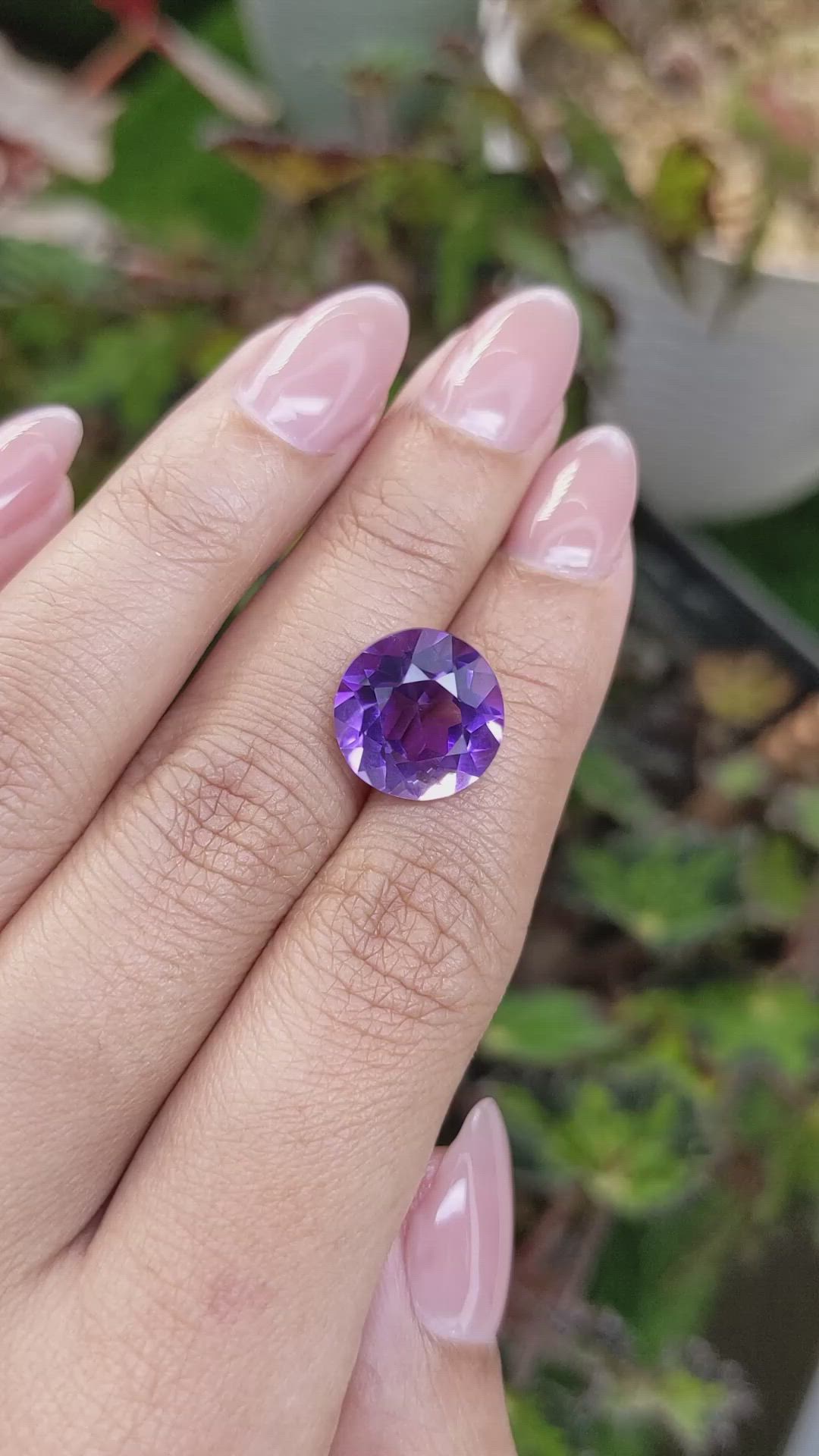 7.24 Ct. Purple Amethyst from Brazil Size Video